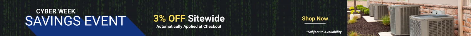 Seasonal comfort savings banner highlighting current HVAC365 offers.