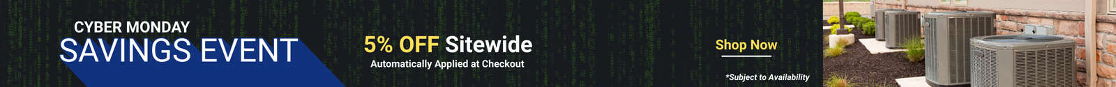 Seasonal comfort savings banner highlighting current HVAC365 offers.